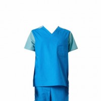 SKSN008 manufacture operating gowns pet hospital work clothes split suit hand washing clothes operating gowns garment factory side view